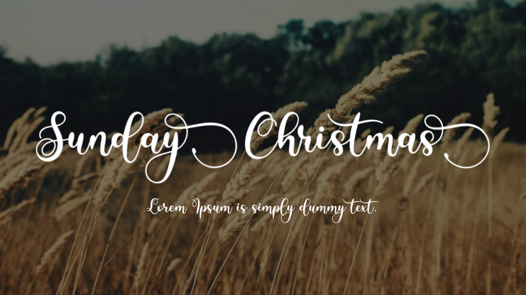 Sunday Christmas Font