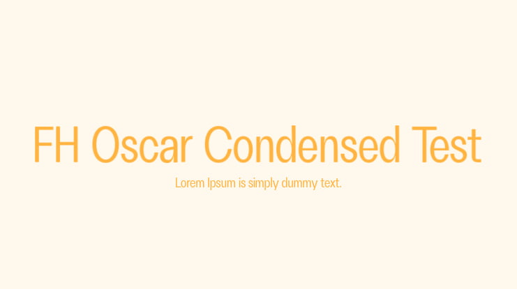 FH Oscar Condensed Test Font Family