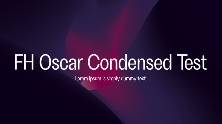 FH Oscar Condensed Test Font Family
