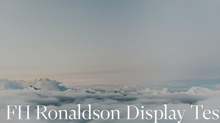 FH Ronaldson Display Test Font Family
