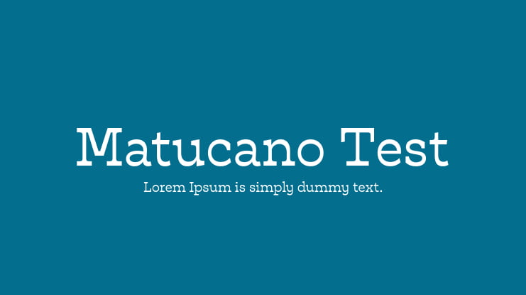 Matucano Test Font Family