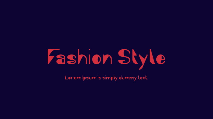 Fashion Style Font