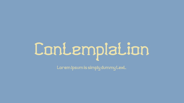 Contemplation Font