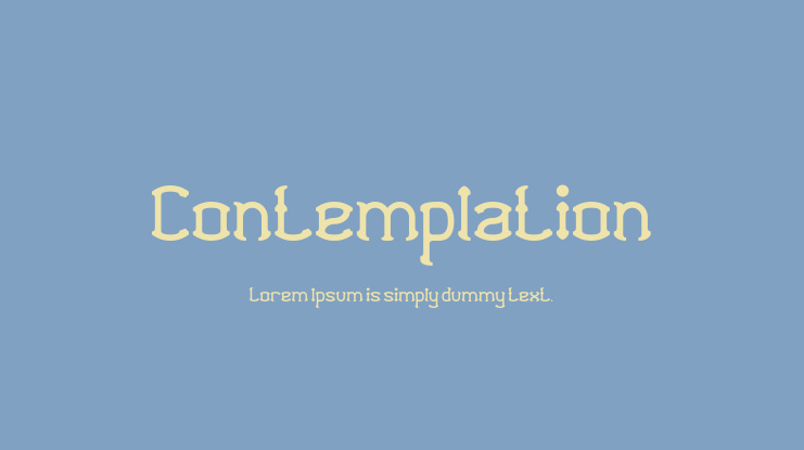 Contemplation Font