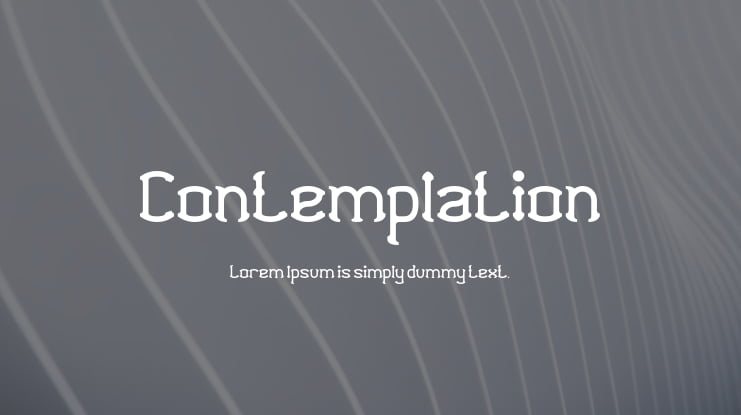 Contemplation Font