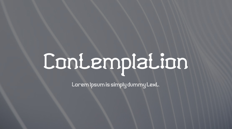 Contemplation Font