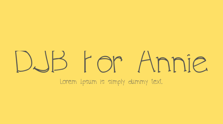 DJB For Annie Font