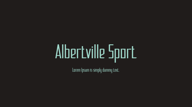 Albertville Sport Font