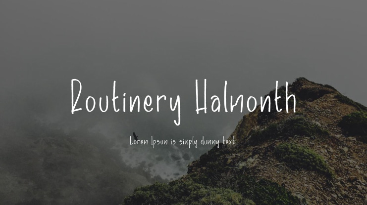 Routinery Halmonth Font Family