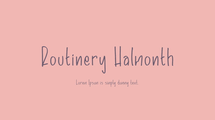 Routinery Halmonth Font Family