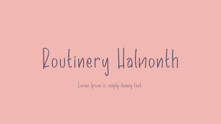 Routinery Halmonth Font Family