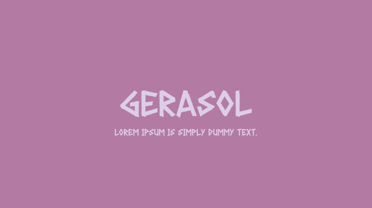 GERASOL Font