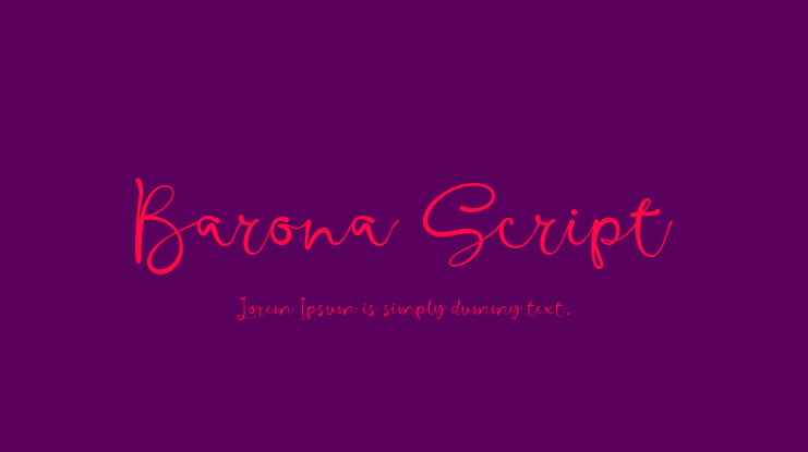 Barona Script Font