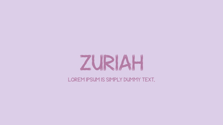 ZURIAH Font