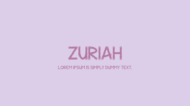 ZURIAH Font