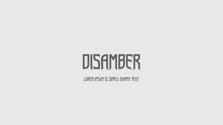 Disamber Font