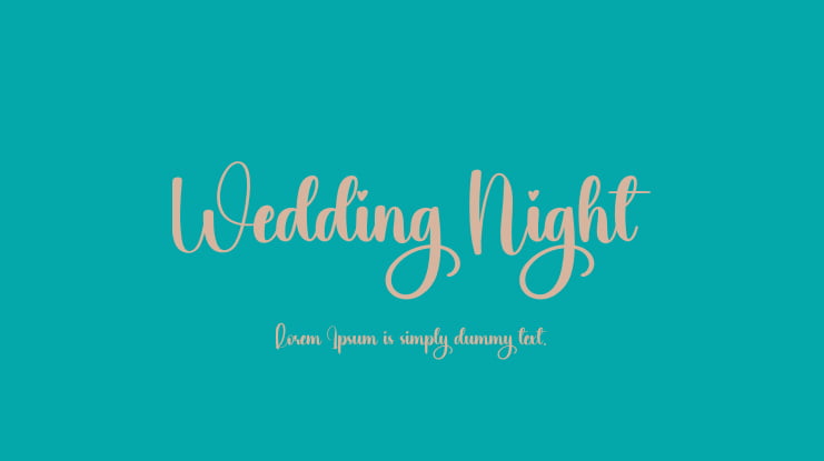 Wedding Night Font