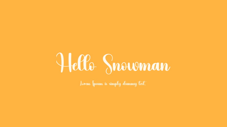 Hello Snowman Font
