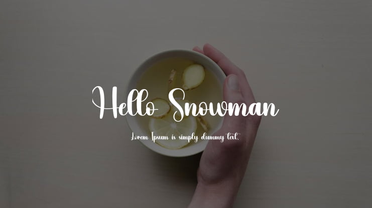 Hello Snowman Font