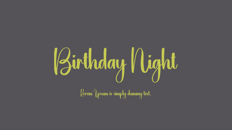 Birthday Night Font