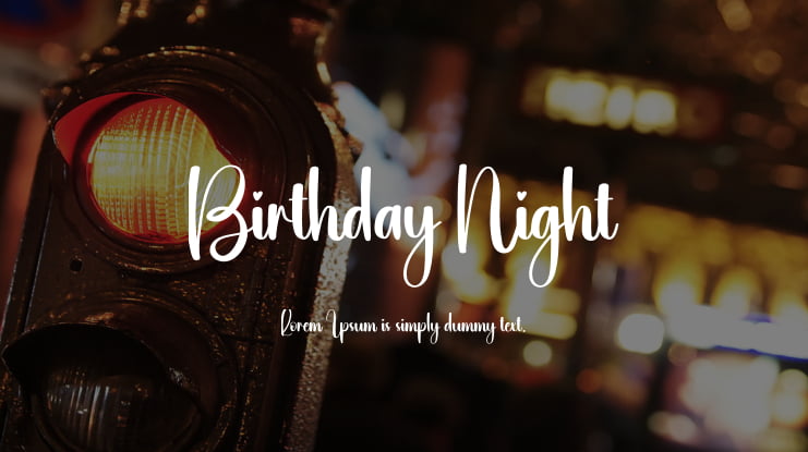 Birthday Night Font