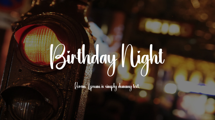 Birthday Night Font