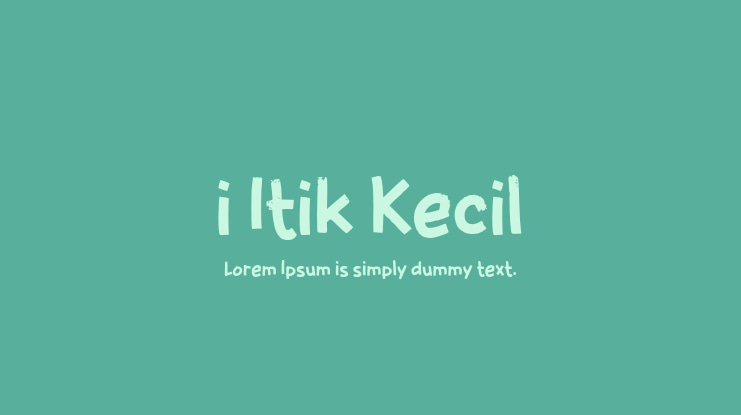 i Itik Kecil Font