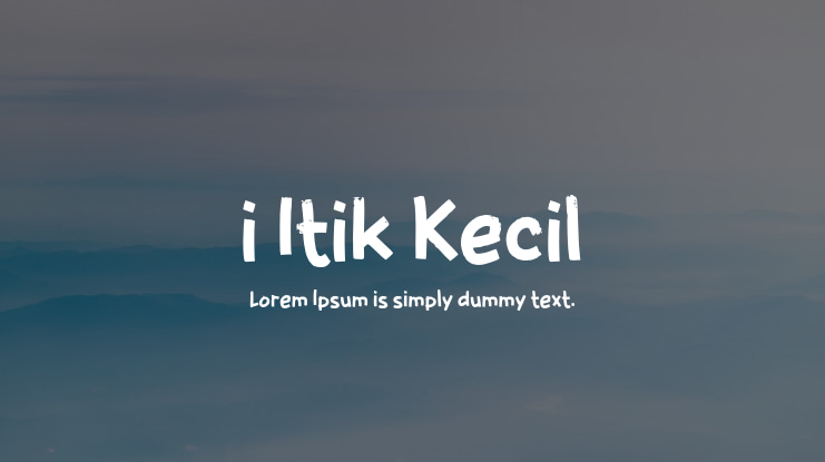 i Itik Kecil Font