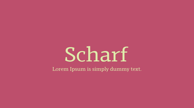Scharf Font Family