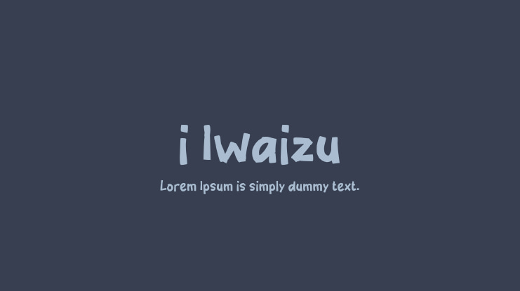 i Iwaizu Font
