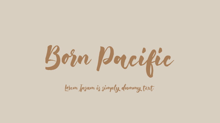 Born Pacific Font