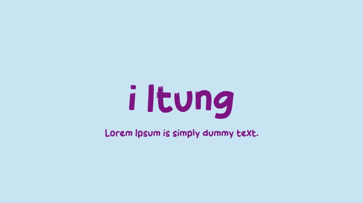 i Itung Font