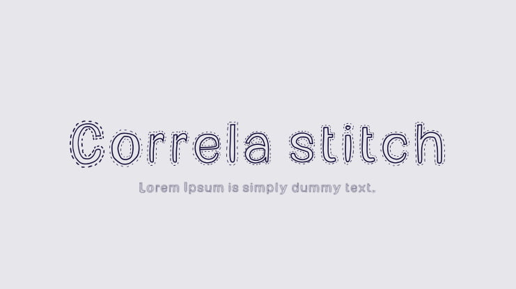 Correla stitch Font