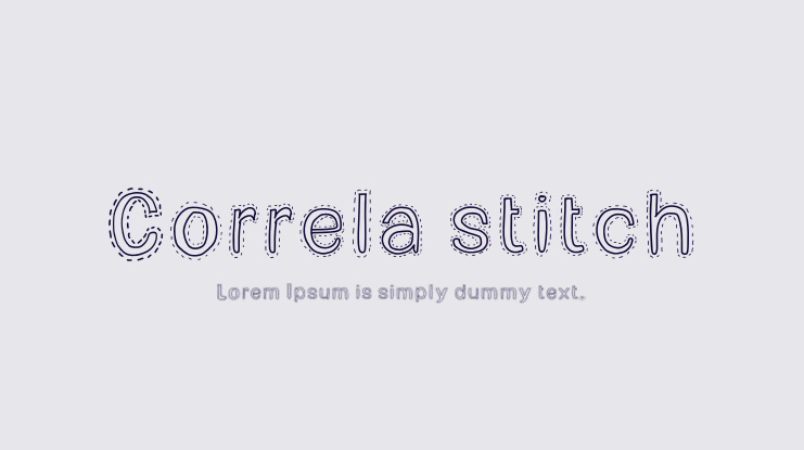 Correla stitch Font