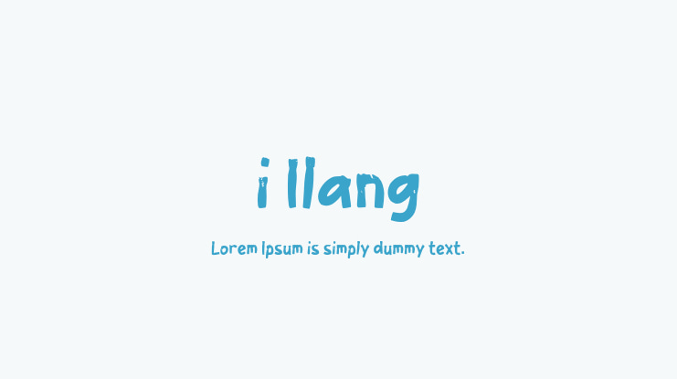 i Ilang Font