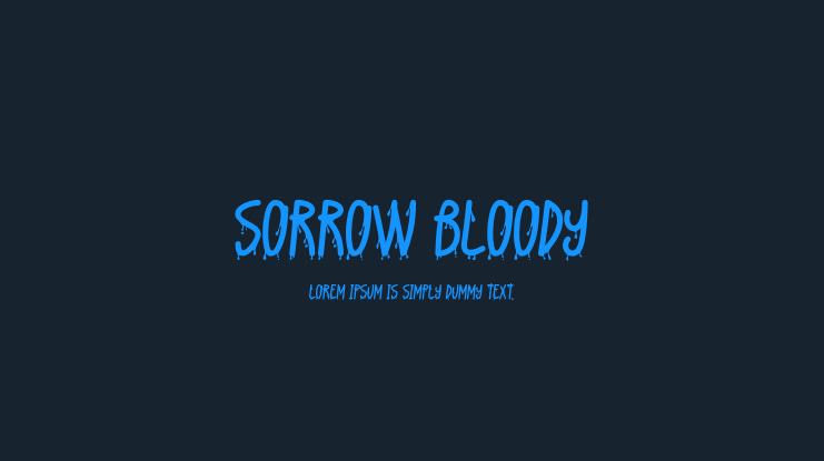 Sorrow Bloody Font