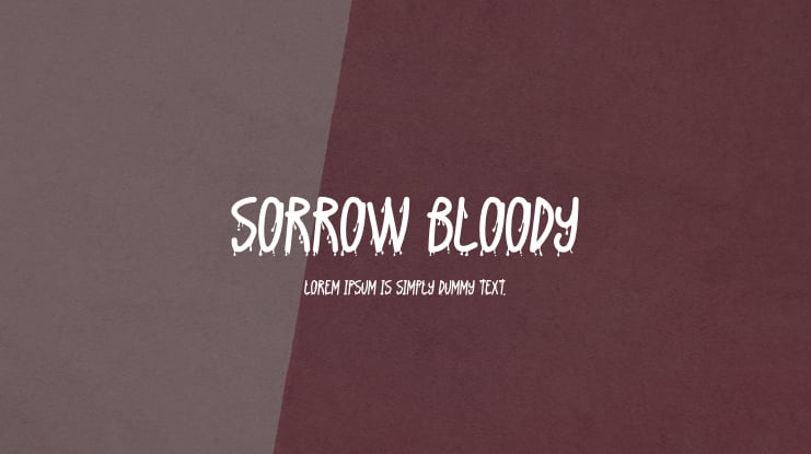 Sorrow Bloody Font