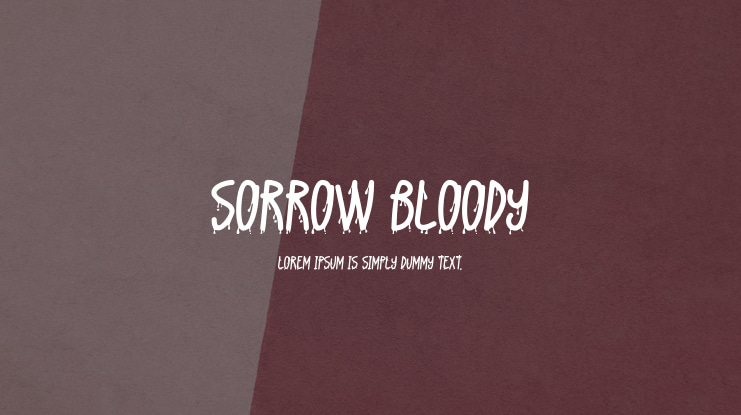 Sorrow Bloody Font