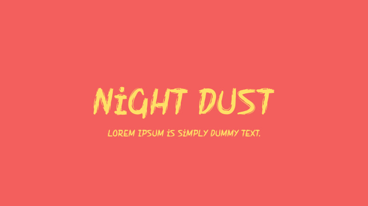 Night Dust Font