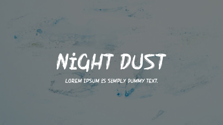 Night Dust Font