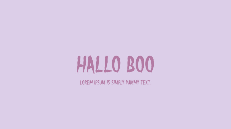 Hallo Boo Font