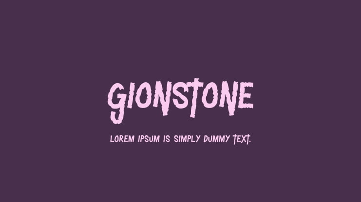 Gionstone Font