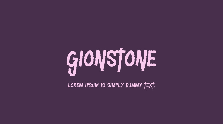 Gionstone Font