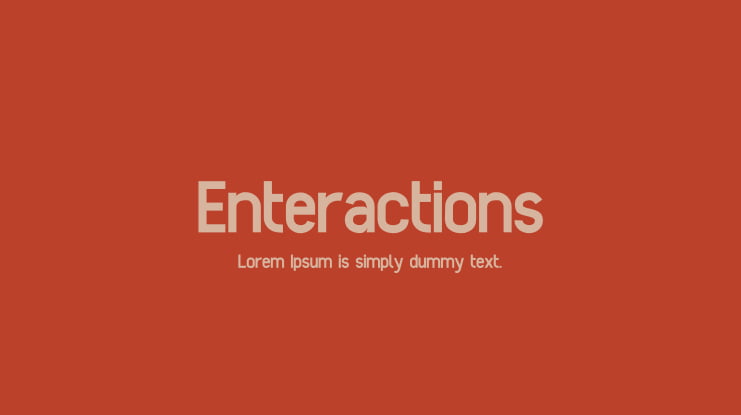 Enteractions Font Family