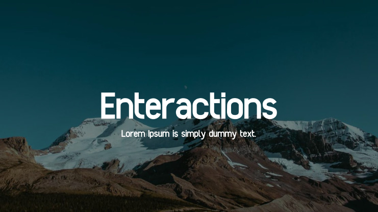 Enteractions Font Family
