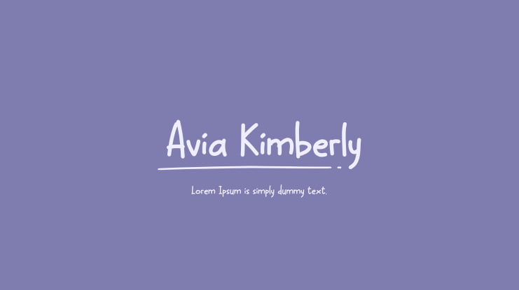 Avia Kimberly Font