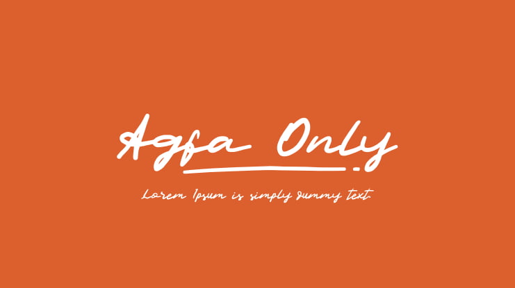 Agfa Only Font