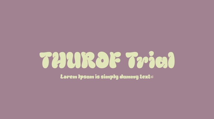 THUROF Trial Font