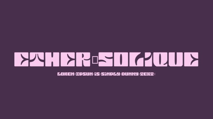 Ether_Solique Font