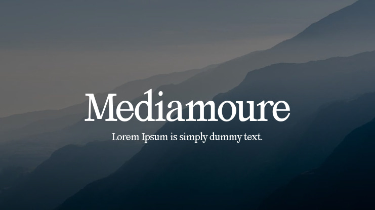 Mediamoure Font Family